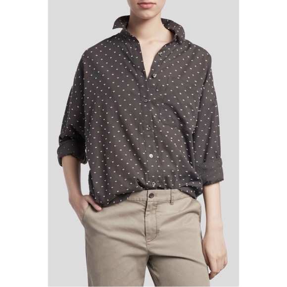 ATM ANTHONY THOMAS MELILLO Clip Dot Boyfriend Shirt XS NWT - Picture 1 of 14
